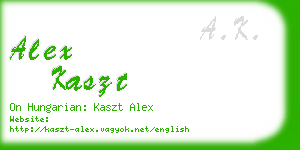 alex kaszt business card